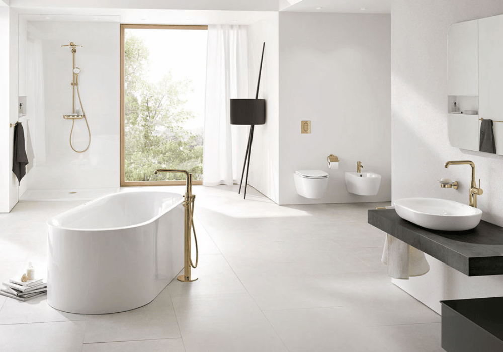 Vízkiállások és lefolyó ellenőrzése a fürdőszobában