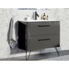 Kép 1/3 - Arezzo Carmel 90 cm-es alsószekrény 2 fiókkal magasfényű antracit AR-167220