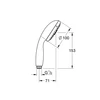 Kép 2/2 - Grohe New Tempesta 100 IV kézizuhany, 9,5 liter/perc 28421002