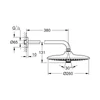 Kép 2/2 - Grohe Euphoria 260 fejzuhany 380 mm-es zuhanykarral, 3 funkció, 9,5 Liter 26459000