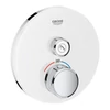 Kép 1/2 - GROHE Grohtherm SmartControl termosztátos színkészlet, fehér üveg 29150LS0