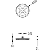 Kép 2/2 - Tres Vízkőmentes fejzuhany, kerek 250 mm króm 13413726