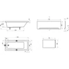 Kép 2/2 - Ravak 10° 170x75 cm-es egyenes akril fürdőkád CA71000000