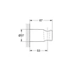Kép 2/2 - GROHE Rainshower fali kézizuhany tartó 27056000