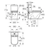 Kép 2/2 - Grohe Euro Ceramic 2 részes álló WC szett PureGuard bevonattal 3946200H