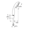Kép 2/2 - Grohe Tempesta 100 2 funkciós zuhanyszett 27799001