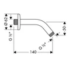 Kép 2/2 - Hansgrohe Zuhanykar 128 mm 27411000