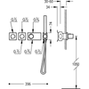Kép 2/2 - Tres exclusive 3 irányú termosztatikus zuhanycsatelep 20735391