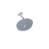 Kép 1/2 - AREZZO design RIKA pultra ültethető mosdó 52x40 matt ezüstszürke AR-145003