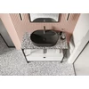 Kép 2/4 - AREZZO design TERRAZZO márvány mosdópult 160/46/2 fekete matt AR-168827