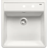 Kép 1/6 - BLANCO PANOR 60 kerámia mosogató dugókiemelő nélkül (kristályfehér 2 csaplyukkal, #514501)
