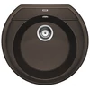 Kép 1/4 - BLANCO RONDOVAL 45 Silgranit mosogató dugókiemelő nélkül (kávé, #515676)