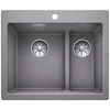 Kép 1/6 - BLANCO PLEON 6 Split Silgranit mosogató dugókiemelő nélkül, alumetál 521691