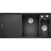 Kép 1/6 - BLANCO AXIA III 6 S gránit mosogató üveg vágólap, rozsdamentes multifunkciós tál, InFino távműködtető jobbos antracit 523472