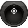 Kép 1/4 - BLANCO RONDOVAL 45 Silgranit mosogató dugókiemelő nélkül, fekete 525962