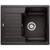 Kép 1/7 - BLANCO ZIA 40S Silgranit mosogató szűrőkosárral, fekete 526006