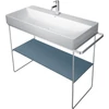 Kép 1/3 - Duravit DuraSquare 100-as mosdóhoz álló fém állvány, króm 0031031000