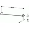 Kép 2/2 - Duravit D-Code 60 cm-es törölközőtartó 0099241000