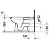 Kép 3/5 - Duravit 1930 hátsó kifolyású monoblokkos wc, tartály nélkül 0227090000