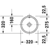 Kép 2/3 - Duravit Architec Ø 27,5 cm-es alulról beépíthető mosdó 0319270000