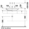 Kép 3/7 - Duravit Durastyle 60x38 cm-es ráültethető mosdó 0349600000