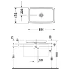 Kép 6/6 - Duravit PuraVida 70x42 cm ráültethető mosdó 0370700000