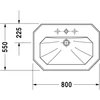 Kép 2/4 - Duravit 1930 80x55 cm-es mosdó 0438800000