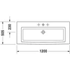 Kép 2/4 - Duravit 2nd floor 120x50,5 cm mosdó 0491120000