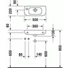 Kép 3/5 - Duravit D-Code 50x22 cm kézmosó csaplyuk bal oldalon 07065000092
