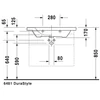 Kép 3/3 - Duravit Durastyle 80x48 cm-es bútorral aláépíthető mosdó 2320800000