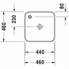 Kép 3/7 - Duravit Starck 1 46x46 cm ráültethető mosdó 2322460000