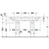 Kép 3/5 - Duravit Durastyle 130x48 cm-es bútorral aláépíthető dupla mosdó 233813 00 00