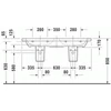 Kép 4/5 - Duravit Durastyle 130x48 cm-es bútorral aláépíthető dupla mosdó 233813 00 00