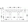 Kép 5/5 - Duravit Durastyle 130x48 cm-es bútorral aláépíthető dupla mosdó 233813 00 00