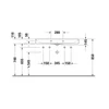 Kép 3/3 - Duravit DuraSquare WonderGliss 100x47 cm mosdó két csaplyukkal 23531000431