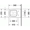 Kép 2/4 - Duravit Durastyle lapos öblítésű fali wc, 54x37 cm 2540090000