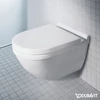 Kép 7/8 - Duravit Starck 3 Öblítőperem nélküli Rimless fali wc szett, ülőkével 45270900A1