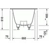 Kép 4/4 - Duravit DuraSquare 180x80 cm fürdőkád, állvánnyal 700426000000000