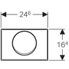 Kép 2/3 - Geberit Mambo nyomólap, öblítés-stop működtetésű, csavarral rögzíthető 115.751.00.1