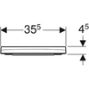 Kép 3/4 - Geberit Smyle Square WC-ülőke, keskeny design, lecsapódásgátlós, rögzítés felülről (500.237.01.1)