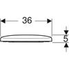Kép 3/4 - Geberit Selnova WC-ülőke, műanyag zsanérral, rögzítés alulról (500.330.01.1)
