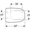 Kép 2/4 - Geberit Citterio WC-ülőke, lecsapódásgátlós, rögzítés felülről (500.540.01.1)