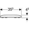 Kép 3/4 - Geberit Smyle WC-ülőke, lecsapódásgátlós, gyorskioldós zsanérral, rögzítés felülről (500.979.01.1)