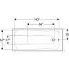 Kép 3/5 - Geberit Selnova egyenes fürdőkád lábakkal, 160x70cm, fényes fehér (554.282.01.1)