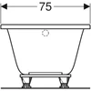 Kép 5/5 - Geberit Selnova egyenes fürdőkád lábakkal, 160x75cm, fényes fehér (554.283.01.1)
