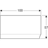 Kép 4/4 - Geberit Selnova előlap aszimmetrikus fürdőkádhoz, jobb, 150x57x100cm, fényes fehér (554.872.01.1)