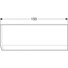 Kép 3/4 - Geberit Selnova előlap aszimmetrikus fürdőkádhoz, bal, 150x57x100cm, fényes fehér (554.873.01.1)