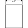 Kép 4/5 - Geberit Selnova Square oldalsó burkolat aszimmetrikus fürdőkádhoz, 41.5x58x3cm, fényes fehér (554.894.01.1)