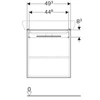 Kép 3/4 - Geberit Selnova alsó szekrény mosdóhoz, egy ajtóval 500.179.01.1