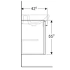 Kép 4/4 - Geberit Selnova alsó szekrény mosdóhoz, egy ajtóval 500.179.01.1